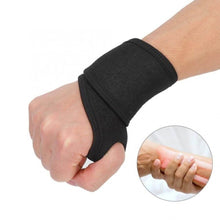 Заредете изображение във визуализатора на галерията – Velcro fabric stabilizer right wrist orthosis band black - TopMag
