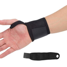 Заредете изображение във визуализатора на галерията – Velcro fabric stabilizer right wrist orthosis band black - TopMag
