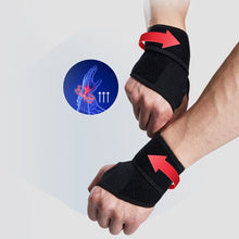 Заредете изображение във визуализатора на галерията – Velcro fabric stabilizer right wrist orthosis band black - TopMag
