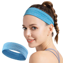 Заредете изображение във визуализатора на галерията – Elastic fabric headband for running fitness blue - TopMag
