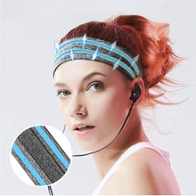Заредете изображение във визуализатора на галерията – Elastic fabric headband for running fitness blue - TopMag
