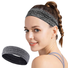 Заредете изображение във визуализатора на галерията – Gray fabric elastic headband for running fitness - TopMag
