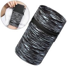 Заредете изображение във визуализатора на галерията – Fabric armband armband for running fitness stripes white / black - TopMag

