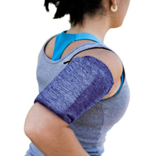 Заредете изображение във визуализатора на галерията – Elastic fabric armband armband for running fitness S navy blue - TopMag
