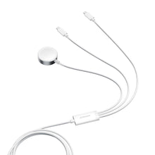 Заредете изображение във визуализатора на галерията – Joyroom S-IW007 3-in-1 cable USB-A magnetic charger - Lightning 1.2m - white
