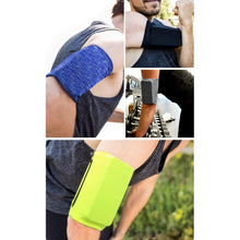 Заредете изображение във визуализатора на галерията – Elastic fabric armband XL fitness running armband green - TopMag
