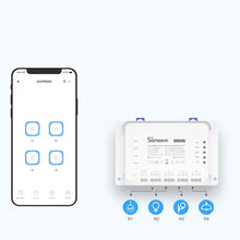 Заредете изображение във визуализатора на галерията – Sonoff Smart 4 Channel Relay Wi-Fi Current Switch White (4CHR3) - TopMag
