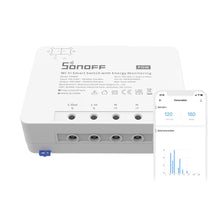 Заредете изображение във визуализатора на галерията – Sonoff POW R3 Smart Switch Wi-Fi Relay Meter Electric Power Consumption Meter (POWR3) - TopMag
