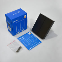 Заредете изображение във визуализатора на галерията – Sonoff smart 2-channel Wi-Fi wall switch black (M5-2C-80) - TopMag
