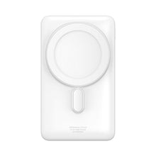 Заредете изображение във визуализатора на галерията – Baseus Magnetic Bracket Powerbank with MagSafe Wireless Charging 10000mAh 20W white (PPCX000002) + USB Type C Baseus Xiaobai Series 60W 0.5m - TopMag

