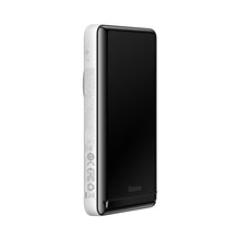 Заредете изображение във визуализатора на галерията – Baseus Magnetic Bracket Powerbank with MagSafe Wireless Charging 10000mAh 20W white (PPCX000002) + USB Type C Baseus Xiaobai Series 60W 0.5m - TopMag
