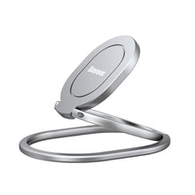 Заредете изображение във визуализатора на галерията – Baseus Rails self-adhesive ring holder phone stand silver (LUGD000012) - TopMag
