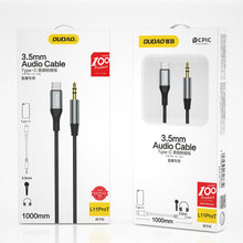 Заредете изображение във визуализатора на галерията – Dudao audio cable USB-C - mini jack 3.5mm gray (L11PROT) - TopMag
