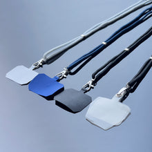 Заредете изображение във визуализатора на галерията – Stylish cord lanyard with inlay for the phone keys black - TopMag
