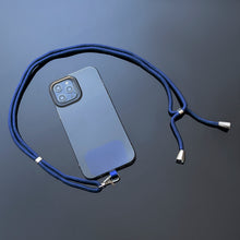 Заредете изображение във визуализатора на галерията – Stylish cord lanyard with inlay for the phone keys black - TopMag

