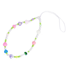Заредете изображение във визуализатора на галерията – Lanyard for the phone, pendant, green string beads - TopMag
