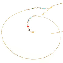 Заредете изображение във визуализатора на галерията – A chain for glasses, a metal ornament, a pendant, beads, rhinestones, a string of rose gold - TopMag
