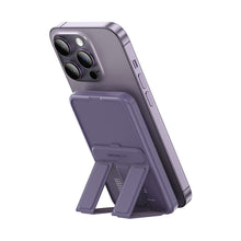 Заредете изображение във визуализатора на галерията – Amazing Thing Power bank Thunder Pro Stand 5000mAh TPM5KSPU - Type C - magnetic with induction charger purple
