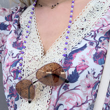 Заредете изображение във визуализатора на галерията – A chain for glasses, beads, an orange pendant - TopMag
