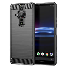 Заредете изображение във визуализатора на галерията – Carbon Case Flexible TPU cover for Sony Xperia Pro-I black - TopMag
