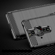 Заредете изображение във визуализатора на галерията – Carbon Case Flexible TPU cover for Sony Xperia Pro-I black - TopMag
