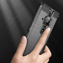 Заредете изображение във визуализатора на галерията – Carbon Case Flexible TPU cover for Sony Xperia Pro-I black - TopMag
