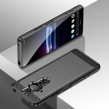 Заредете изображение във визуализатора на галерията – Carbon Case Flexible TPU cover for Sony Xperia Pro-I black - TopMag
