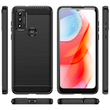 Заредете изображение във визуализатора на галерията – Carbon Case Flexible Cover Sleeve Motorola Moto G Play 2022 black - TopMag
