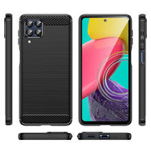 Заредете изображение във визуализатора на галерията – Carbon Case Flexible Cover Sleeve for Samsung Galaxy M53 5G black - TopMag
