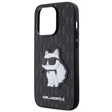Заредете изображение във визуализатора на галерията – Original Pouch KARL LAGERFELD Saffiano Monogram Choupette KLHCP14XSAKHPCK for Iphone 14 Pro Max Black
