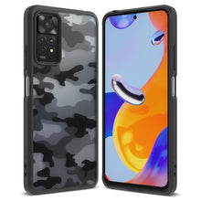 Заредете изображение във визуализатора на галерията – Ringke Fusion Matte Cover Case with Gel Frame for Xiaomi Redmi Note 11 Pro 5G / 11 Pro Black Camo Black (FM624E73) - TopMag
