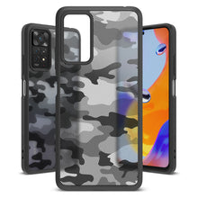 Заредете изображение във визуализатора на галерията – Ringke Fusion Matte Cover Case with Gel Frame for Xiaomi Redmi Note 11 Pro 5G / 11 Pro Black Camo Black (FM624E73) - TopMag
