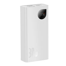 Заредете изображение във визуализатора на галерията – Baseus Adaman2 powerbank with digital display 10000mAh 30W 2 x USB / 1x USB Type C Power Delivery Quick Charge SCP white (PPAD040002) - TopMag
