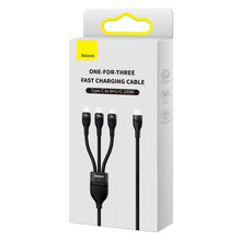 Заредете изображение във визуализатора на галерията – Baseus Flash Series II USB Type C / USB Type A cable - USB Type C / Lightning / micro USB 100 W 1.5 m black (CASS030201) - TopMag
