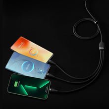 Заредете изображение във визуализатора на галерията – Baseus Flash Series II USB Type C / USB Type A cable - USB Type C / Lightning / micro USB 100 W 1.5 m black (CASS030201) - TopMag
