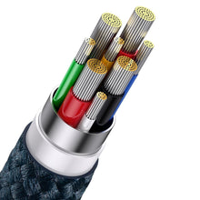 Заредете изображение във визуализатора на галерията – Baseus Flash Series II USB Type C / USB Type A cable - USB Type C / Lightning / micro USB 100 W 1.5 m blue (CASS030203) - TopMag
