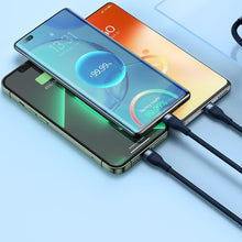 Заредете изображение във визуализатора на галерията – Baseus Flash Series II USB Type C / USB Type A cable - USB Type C / Lightning / micro USB 100 W 1.5 m blue (CASS030203) - TopMag

