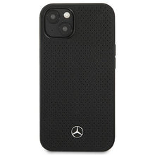 Заредете изображение във визуализатора на галерията – Mercedes MEHCP13MDELBK iPhone 13 6,1" czarny/black hardcase Leather Perforated - TopMag
