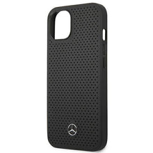 Заредете изображение във визуализатора на галерията – Mercedes MEHCP13MDELBK iPhone 13 6,1" czarny/black hardcase Leather Perforated - TopMag
