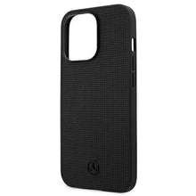 Заредете изображение във визуализатора на галерията – Mercedes MEHCP13LMBLBK iPhone 13 Pro / 13 6,1" czarny/black hardcase Leather Meshed Metal Logo - TopMag
