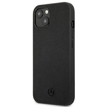 Заредете изображение във визуализатора на галерията – Mercedes MEHCP13MMBLBK iPhone 13 6,1" czarny/black hardcase Leather Meshed Metal Logo - TopMag
