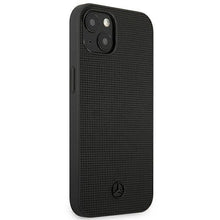 Заредете изображение във визуализатора на галерията – Mercedes MEHCP13MMBLBK iPhone 13 6,1" czarny/black hardcase Leather Meshed Metal Logo - TopMag
