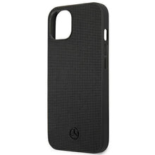 Заредете изображение във визуализатора на галерията – Mercedes MEHCP13MMBLBK iPhone 13 6,1" czarny/black hardcase Leather Meshed Metal Logo - TopMag
