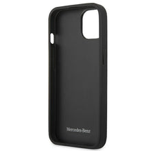 Заредете изображение във визуализатора на галерията – Mercedes MEHCP13MMBLBK iPhone 13 6,1" czarny/black hardcase Leather Meshed Metal Logo - TopMag
