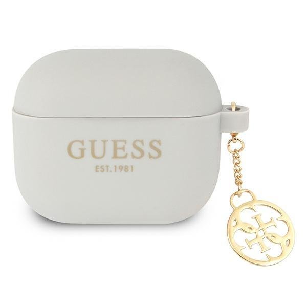 Guess GUA3LSC4EG AirPods 3 cover szary/grey Silicone Charm 4G Collection - TopMag