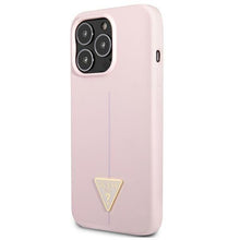 Заредете изображение във визуализатора на галерията – Guess GUHCP13LSLTGU iPhone 13 Pro / 13 6,1" fioletowy/purple hardcase Silicone Triangle - TopMag
