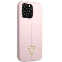 Заредете изображение във визуализатора на галерията – Guess GUHCP13LSLTGU iPhone 13 Pro / 13 6,1" fioletowy/purple hardcase Silicone Triangle - TopMag
