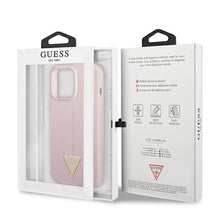 Заредете изображение във визуализатора на галерията – Guess GUHCP13LSLTGU iPhone 13 Pro / 13 6,1" fioletowy/purple hardcase Silicone Triangle - TopMag
