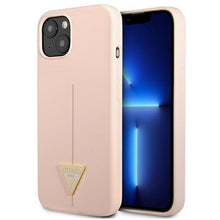 Заредете изображение във визуализатора на галерията – Guess GUHCP13MSLTGP iPhone 13 6,1" różowy/pink hardcase Silicone Triangle - TopMag
