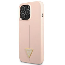 Заредете изображение във визуализатора на галерията – Guess GUHCP13XSLTGP iPhone 13 Pro Max 6.7 "pink / pink hardcase Silicone Triangle - TopMag
